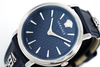 Thumbnail for Versace V-Circle 38mm Blue Silver VE8104222 - Watches & Crystals