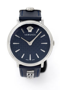 Thumbnail for Versace V-Circle 38mm Blue Silver VE8104222 - Watches & Crystals