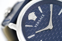 Thumbnail for Versace V-Circle 38mm Blue Silver VE8104222 - Watches & Crystals