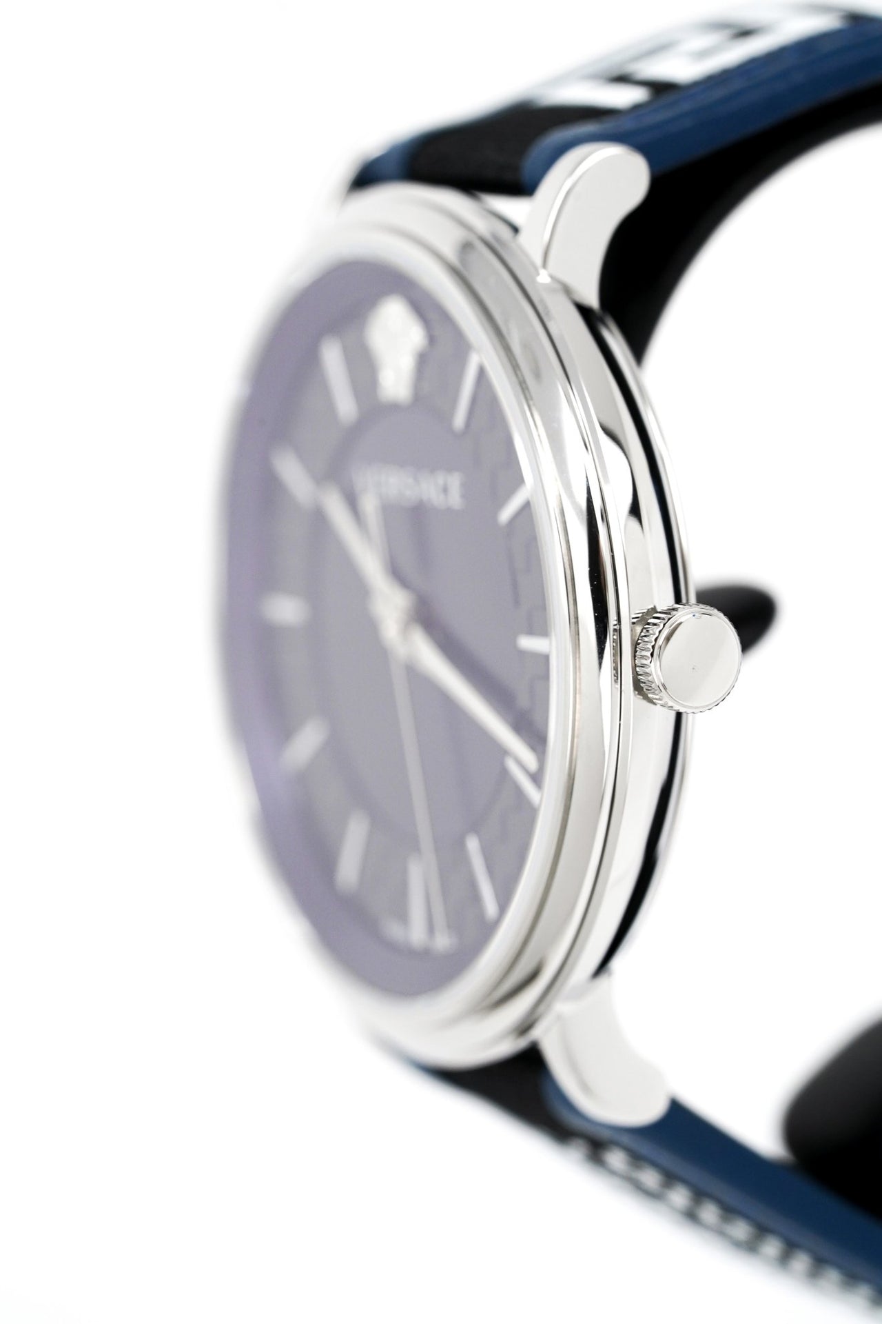 Versace V-Circle 42mm Blue Silver VE5A01121 - Watches & Crystals