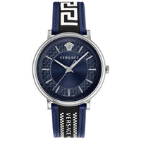 Thumbnail for Versace V-Circle 42mm Blue Silver VE5A01121 - Watches & Crystals