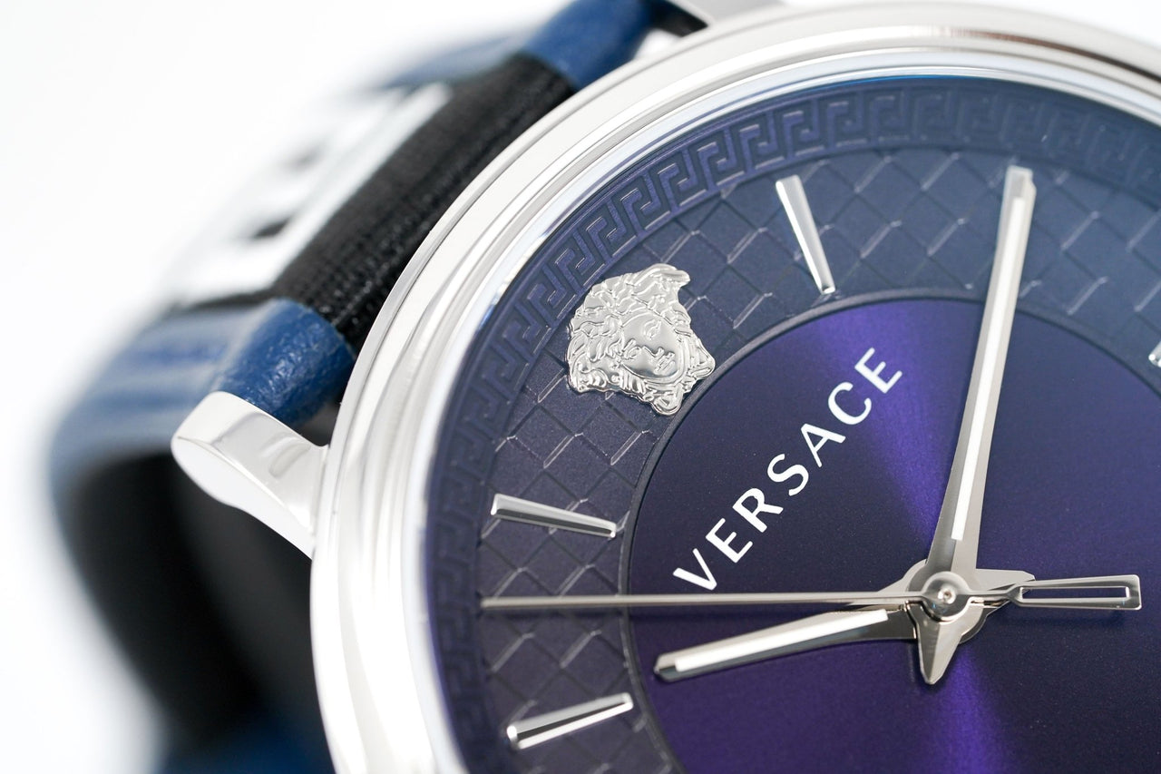 Versace V-Circle 42mm Blue Silver VE5A01121 - Watches & Crystals