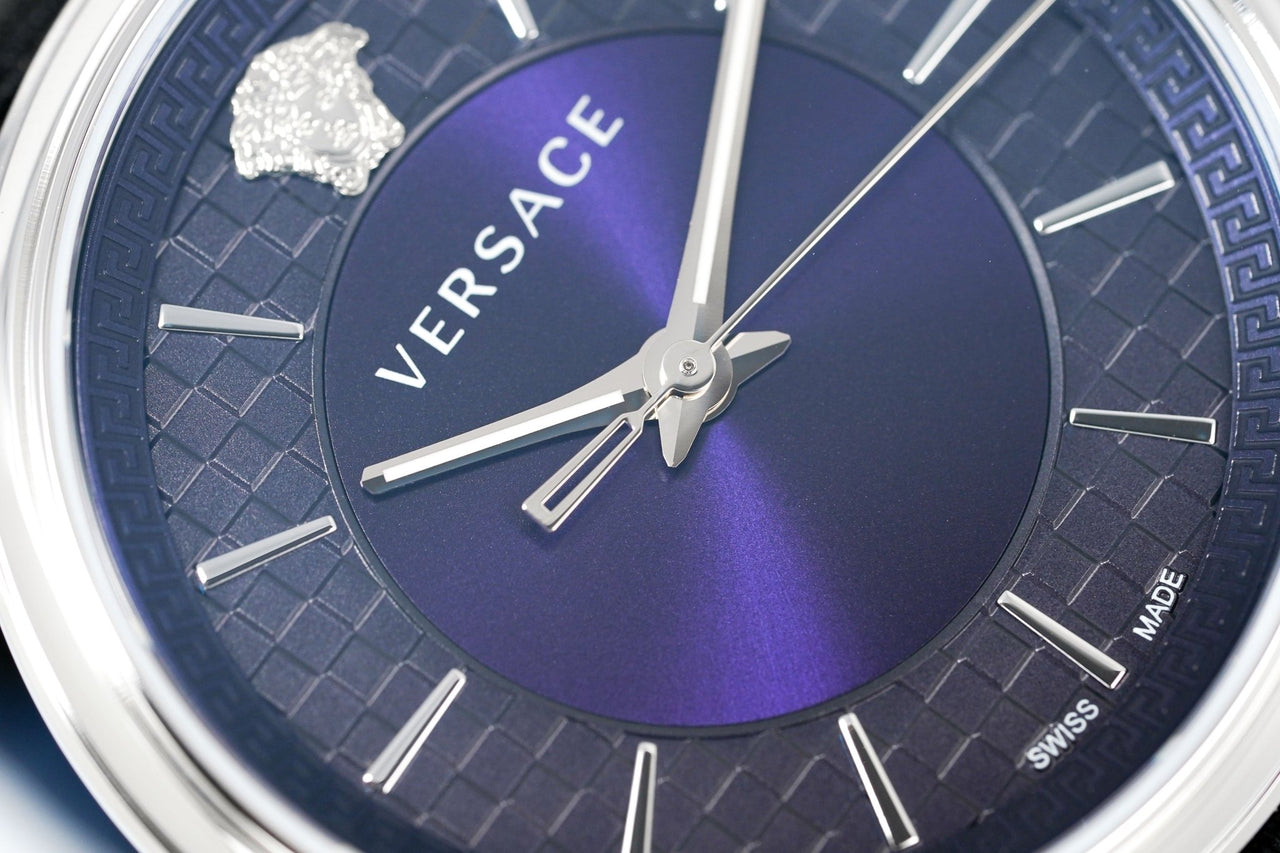 Versace V-Circle 42mm Blue Silver VE5A01121 - Watches & Crystals