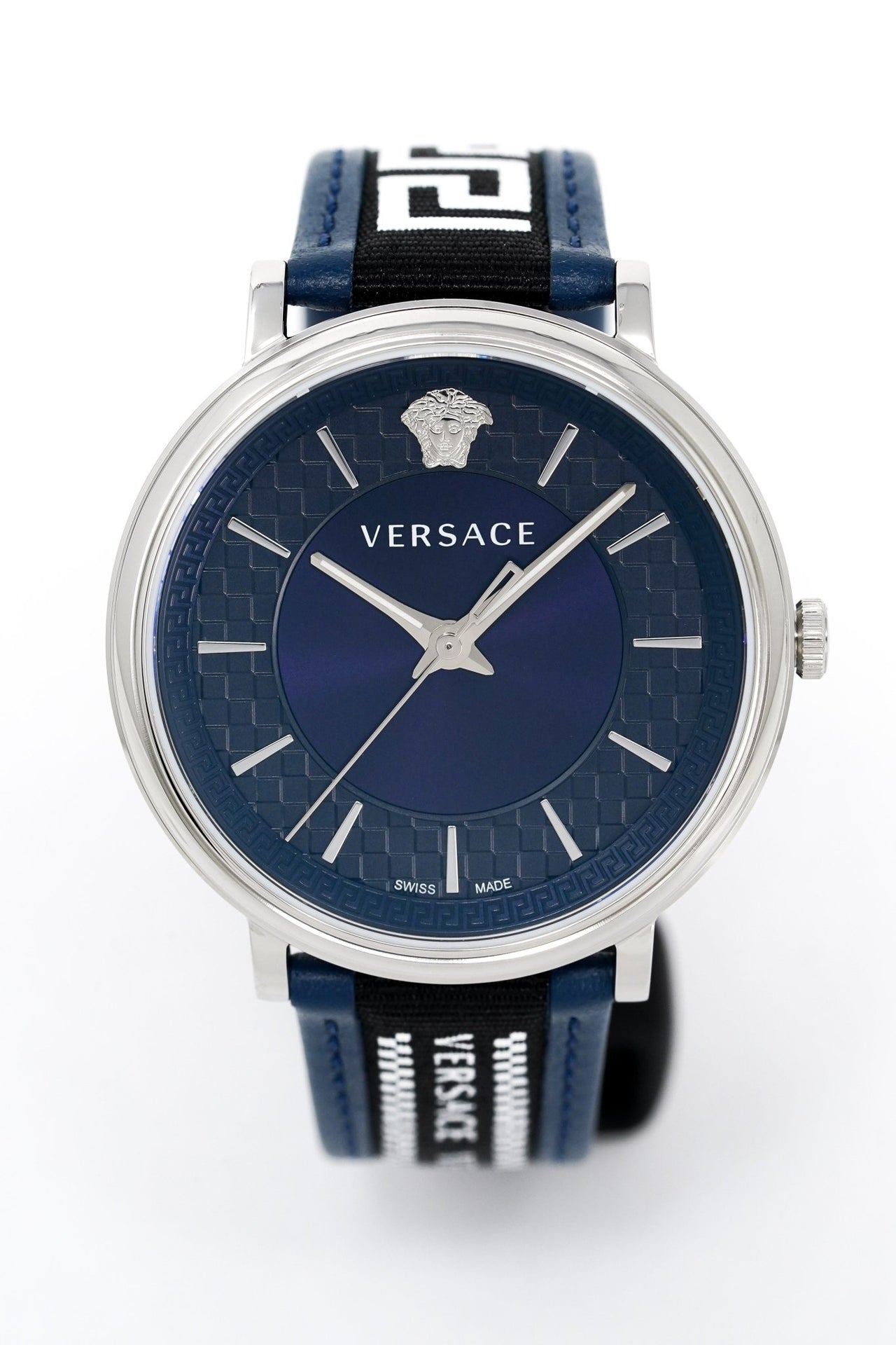 Versace V-Circle 42mm Blue Silver VE5A01121 - Watches & Crystals