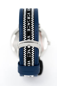 Thumbnail for Versace V-Circle 42mm Blue Silver VE5A01121 - Watches & Crystals