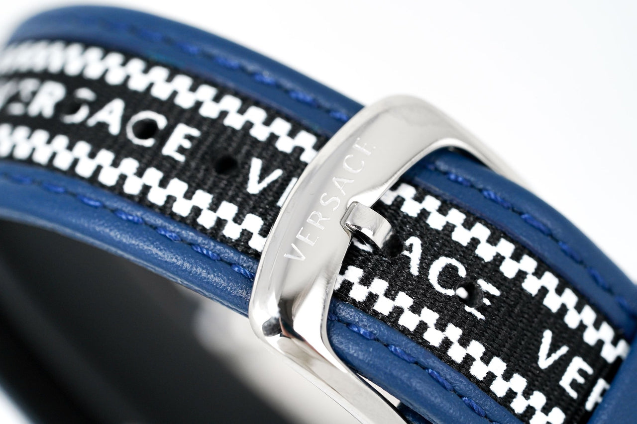 Versace V-Circle 42mm Blue Silver VE5A01121 - Watches & Crystals