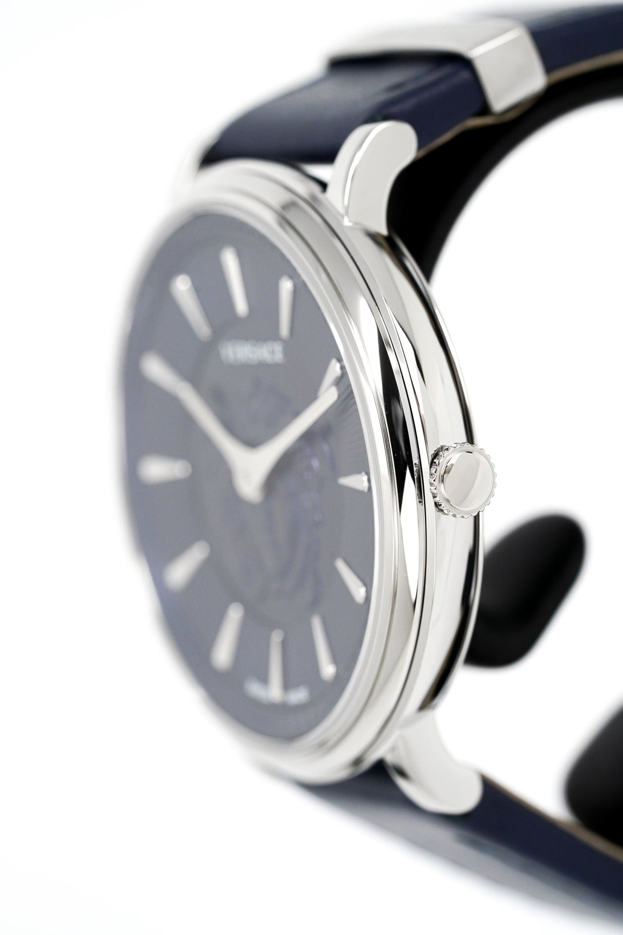 Versace Watch V-Circle 38mm Blue VE8101619 - Watches & Crystals