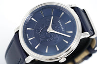 Thumbnail for Versace Watch V-Circle 38mm Blue VE8101619 - Watches & Crystals