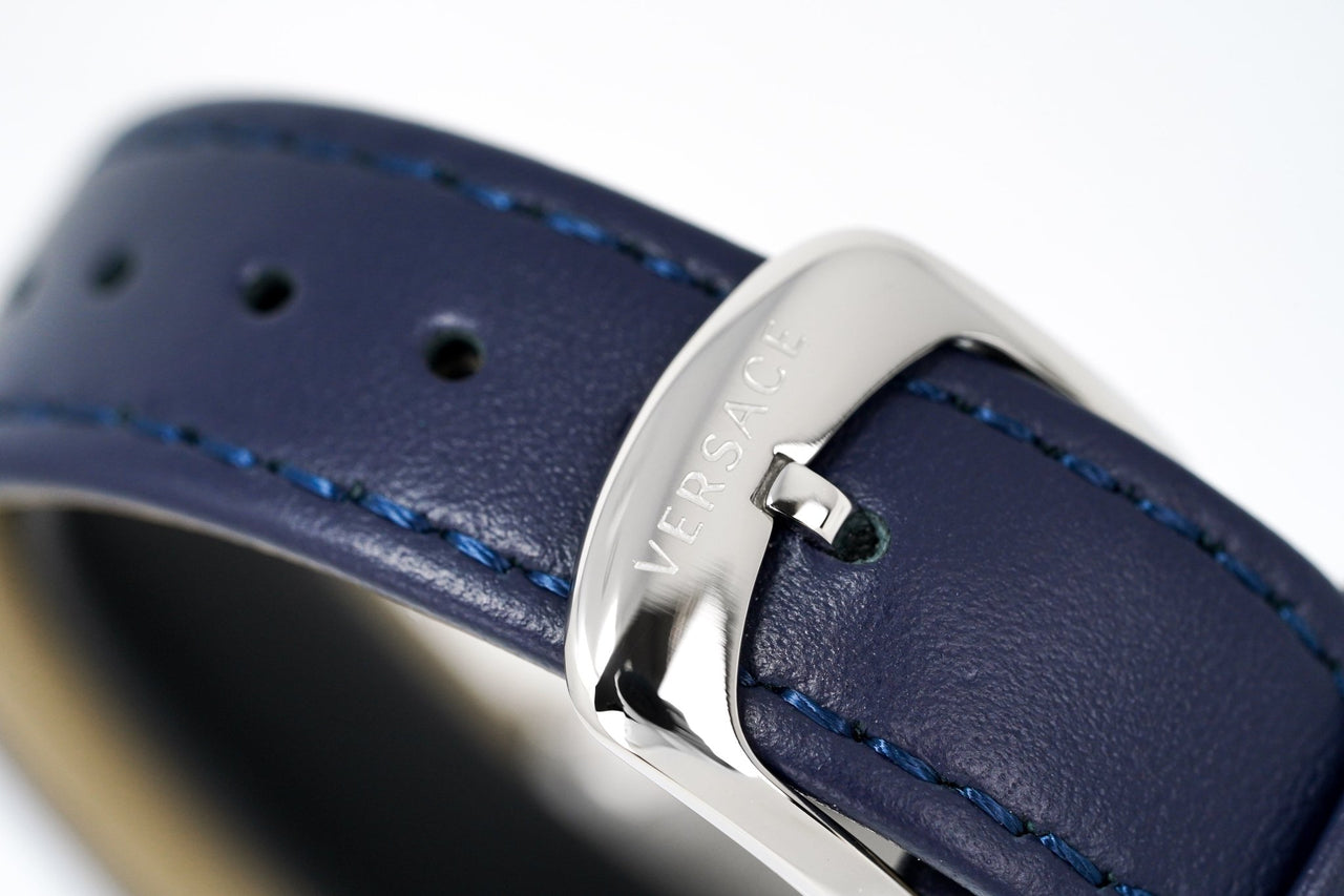 Versace Watch V-Circle 38mm Blue VE8101619 - Watches & Crystals