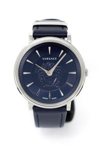 Thumbnail for Versace Watch V-Circle 38mm Blue VE8101619 - Watches & Crystals