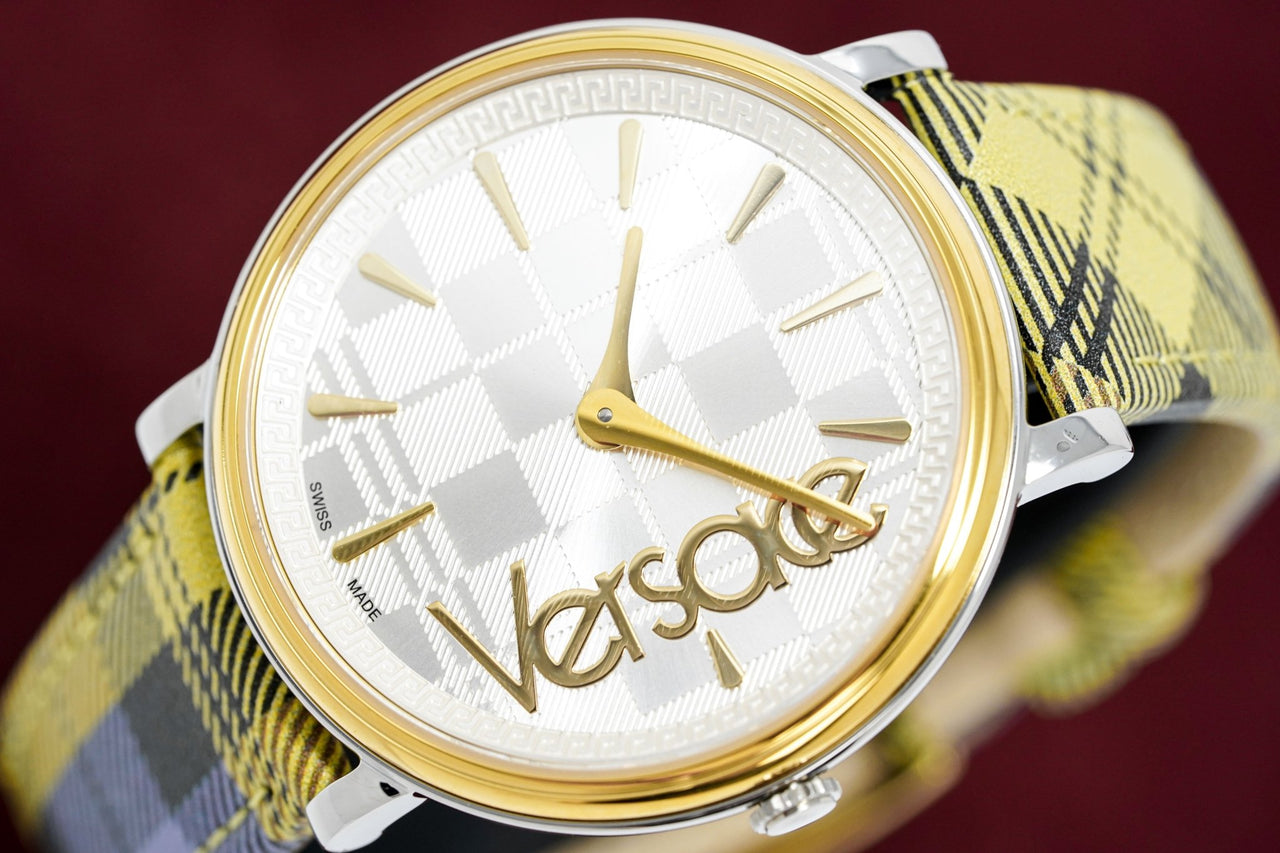 Versace Watch V-Circle The Clans E Yellow Two-Tone VE8100118 - Watches & Crystals