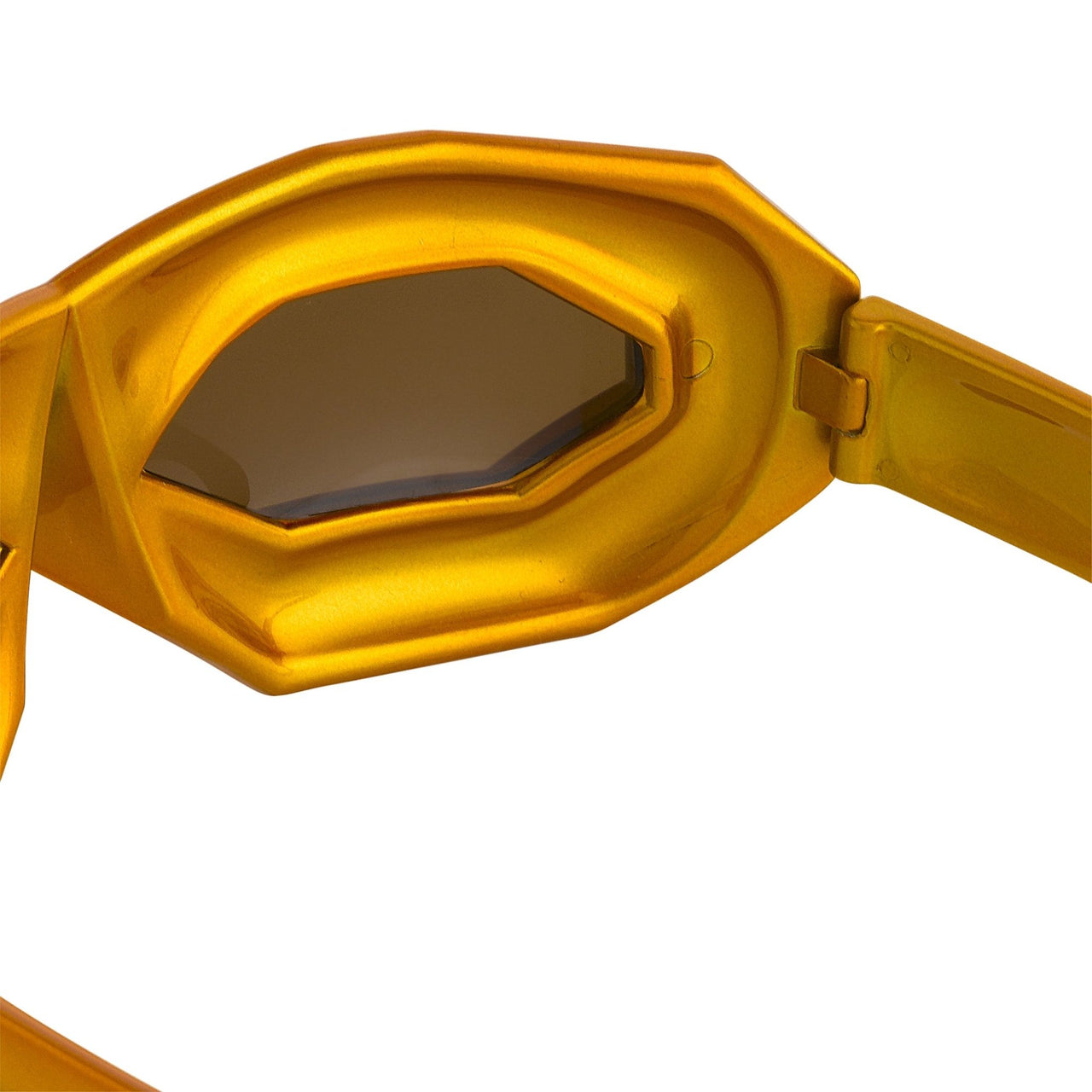 Walter Van Beirendonck Sunglasses Special Frame Shiny Gold and Brown Lenses - WVB2C10SUN - Watches & Crystals
