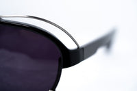 Thumbnail for Yohji Yamamoto Unisex Sunglasses Black/Silver and Dark Purple Lenses Category 4 - YY11ASTRONAUTC2SUN - Watches & Crystals