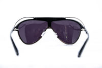 Thumbnail for Yohji Yamamoto Unisex Sunglasses Black/Silver and Dark Purple Lenses Category 4 - YY11ASTRONAUTC2SUN - Watches & Crystals