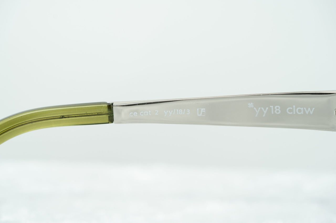 Yohji Yamamoto Unisex Sunglasses Rectangular Cat Eye Green and Grey Lenses - YY18CLAWC3SUN - Watches & Crystals