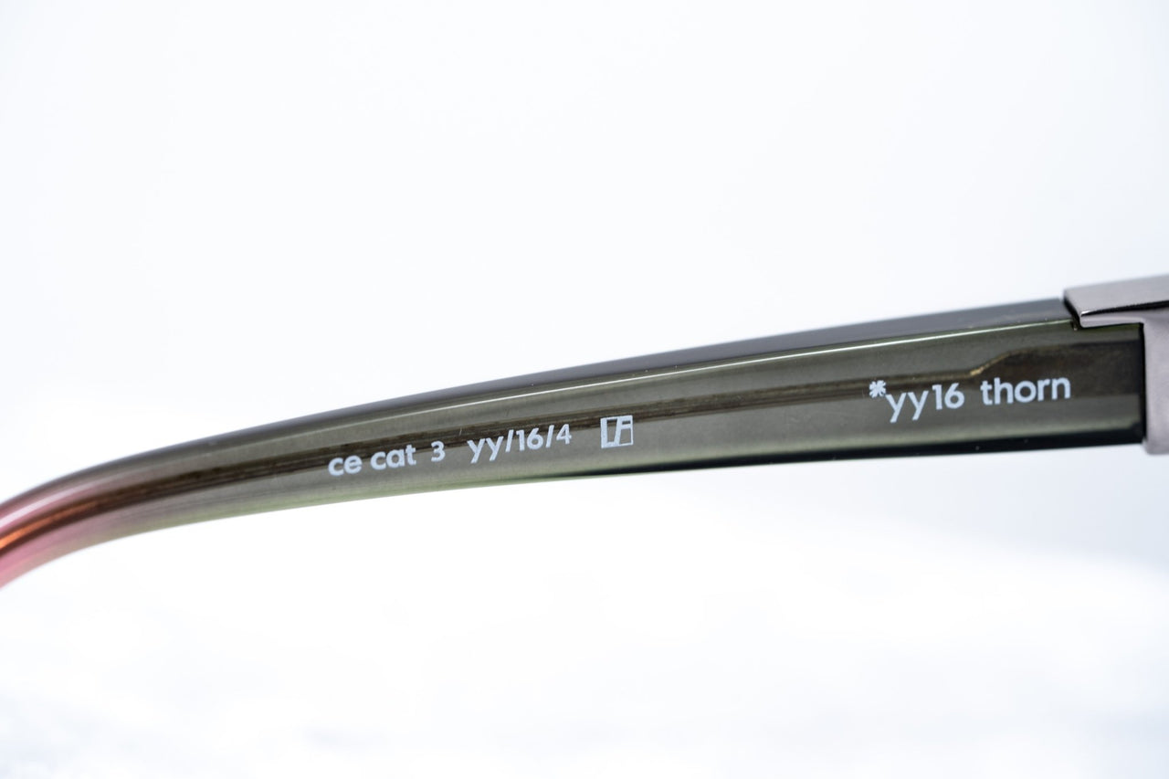 Yohji Yamamoto Unisex Sunglasses Rectangular Grey/Pink and Purple Lenses Category 3 - YY16THORNC4SUN - Watches & Crystals