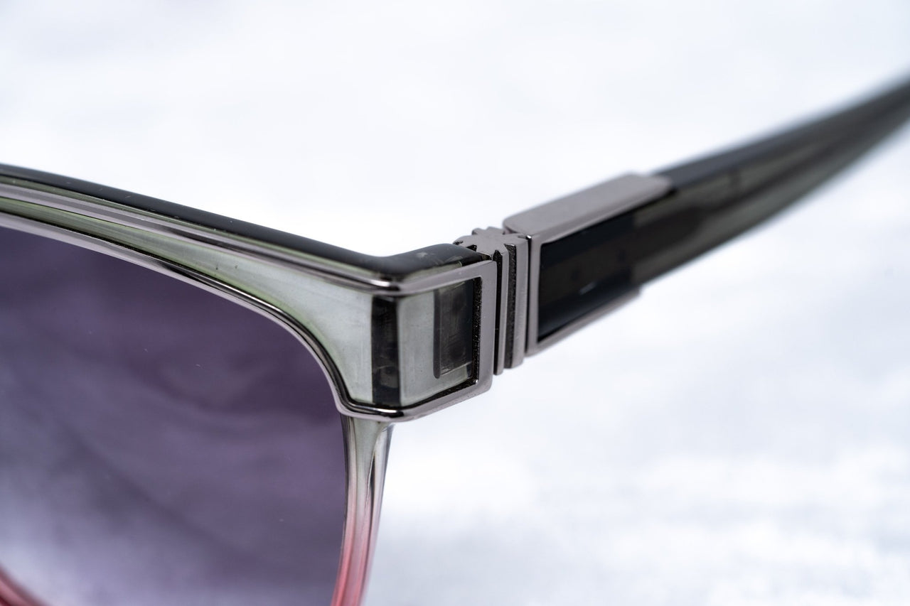 Yohji Yamamoto Unisex Sunglasses Rectangular Grey/Pink and Purple Lenses Category 3 - YY16THORNC4SUN - Watches & Crystals