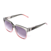 Thumbnail for Yohji Yamamoto Unisex Sunglasses Rectangular Grey/Pink and Purple Lenses Category 3 - YY16THORNC4SUN - Watches & Crystals