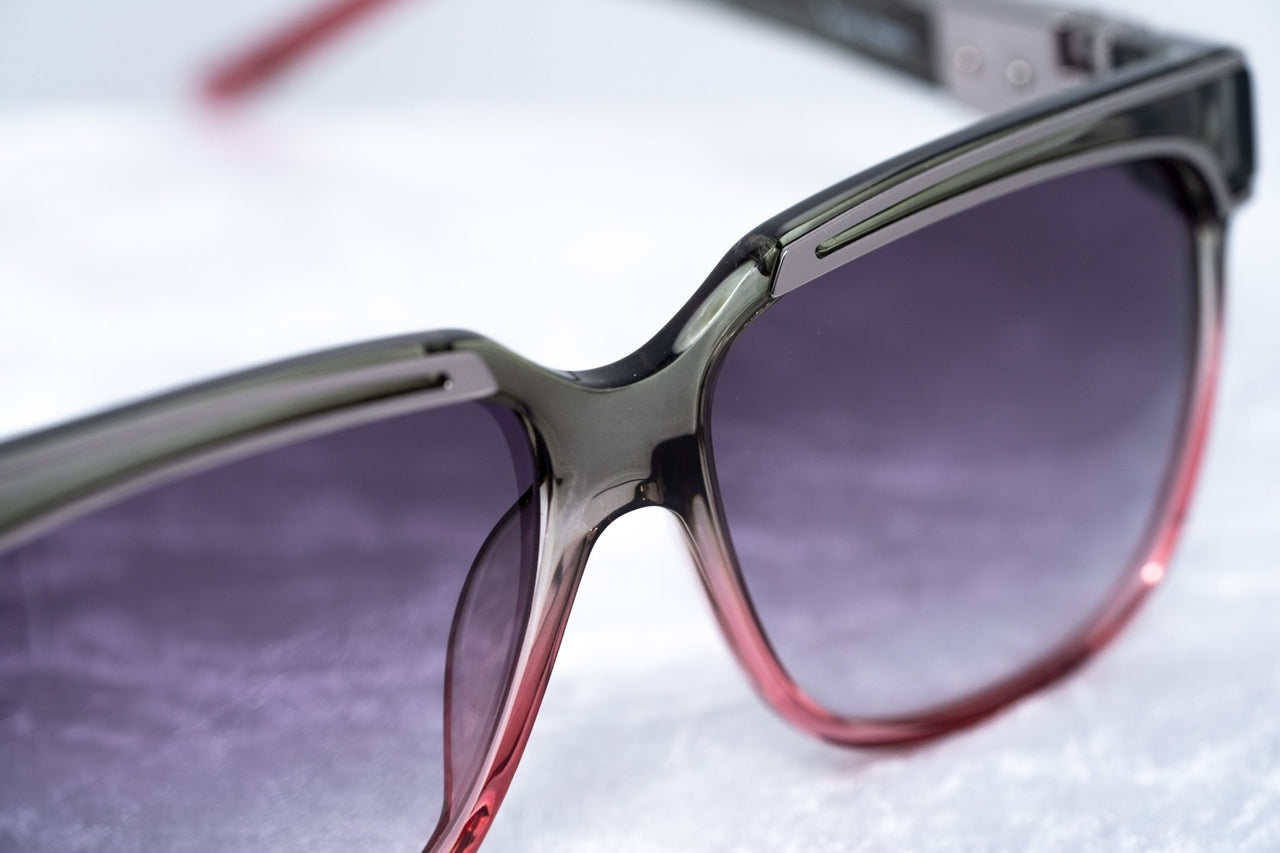 Yohji Yamamoto Unisex Sunglasses Rectangular Grey/Pink and Purple Lenses Category 3 - YY16THORNC4SUN - Watches & Crystals