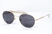 Thumbnail for Yohji Yamamoto Unisex Sunglasses Round Gold and Dark Grey Lenses Category 3 - YY12RIDERC2SUN - Watches & Crystals