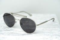 Thumbnail for Yohji Yamamoto Unisex Sunglasses Round Silver and Dark Grey Lenses Category 3 - YY12RIDERC1SUN - Watches & Crystals