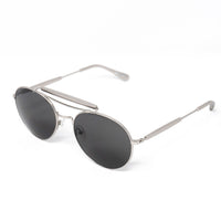 Thumbnail for Yohji Yamamoto Unisex Sunglasses Round Silver and Dark Grey Lenses Category 3 - YY12RIDERC1SUN - Watches & Crystals