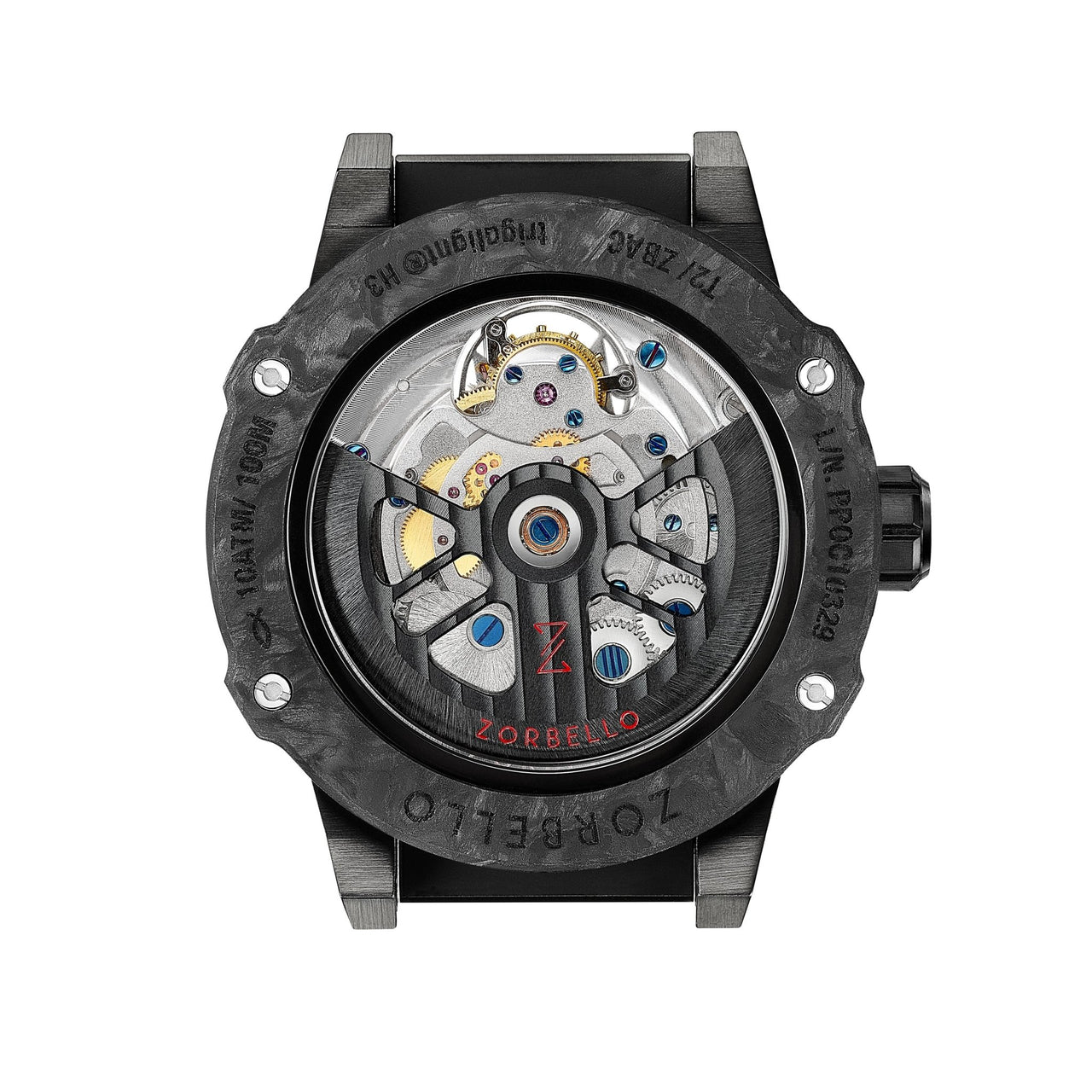 Zorbello T2 Tourbillon Watch Black Tritium Dial - Watches & Crystals