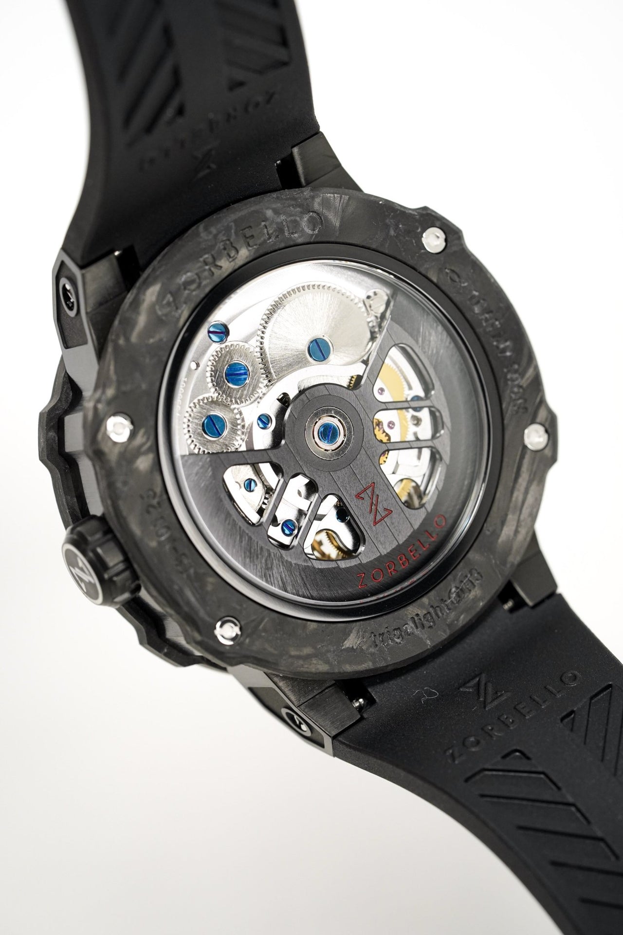 Zorbello Watch T3 Tourbillon Black Super-Luminova® Tritium ZBAD001 *Free Watch Winder* - Watches & Crystals